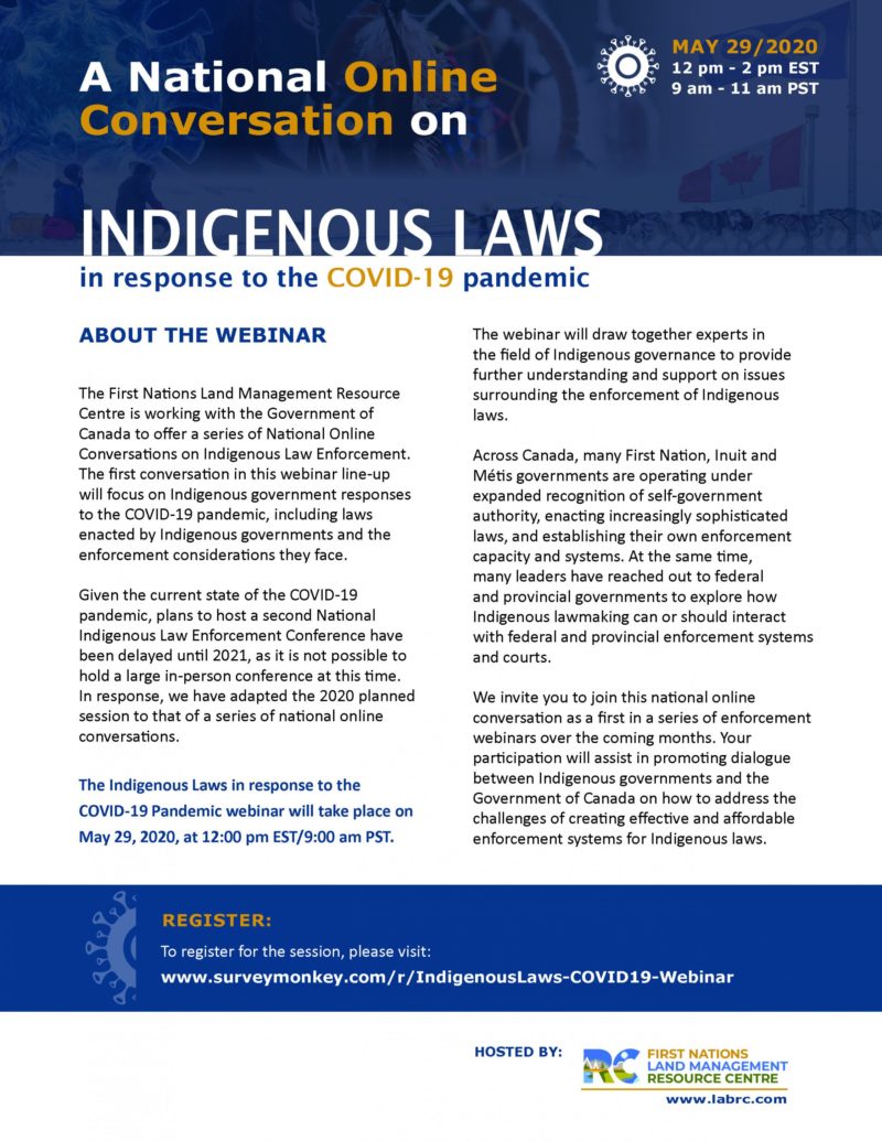 National Online Conversation on Indigenous Laws in Response to the
