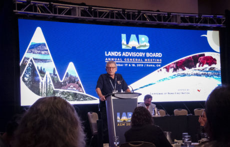 RC Chair, Austin Bear, speaks to attendees at the 2019 LAB AGM