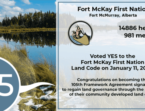 Fort McKay First Nation VOTES YES! Now the 105th Framework Agreement signatory to ratify their land code. The second in Alberta!