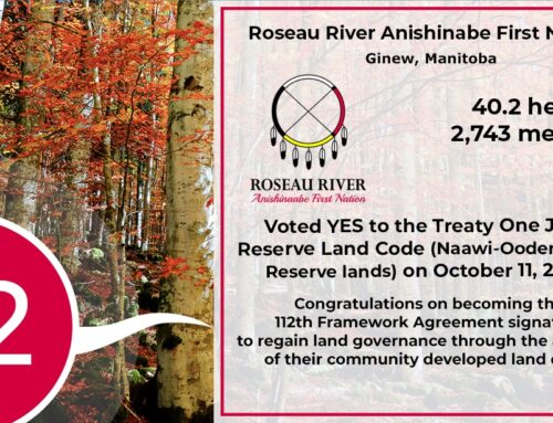 Roseau River Anishinabe First Nation VOTES YES! Now the 112th Framework Agreement signatory to ratify their land code.