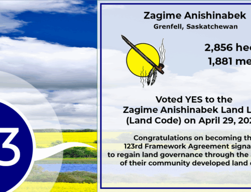 Zagime Anishinabek VOTES YES! Now the 123rd Framework Agreement signatory to ratify their land code.