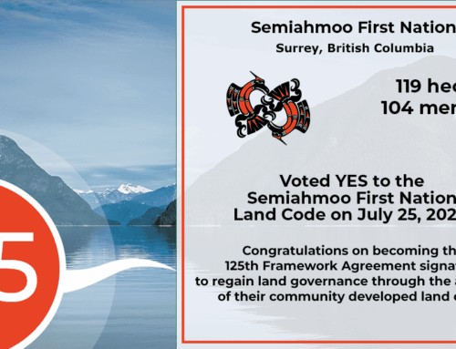 Semiahmoo First Nation VOTES YES! Now the 125th Framework Agreement signatory to ratify their land code.