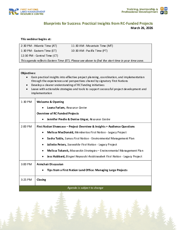 Blueprint for Success Agenda