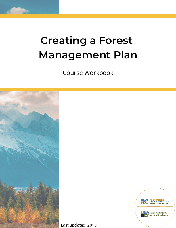 Creating a Forest Management Plan Course PDF