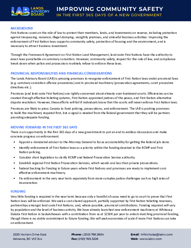 Community Safety Briefing