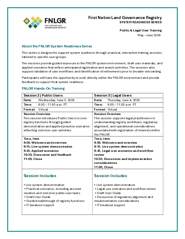 FNLGR User Series Session 2 and 3 (Public and Legal)