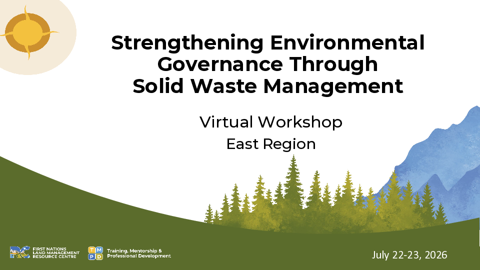 Day 1 Presentation Solid Waste Management Workshop East