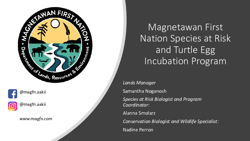 HANDOUT - Day 2 - Magnetawan First Nation Species at Risk and Turtle Egg Incubation Program presentation