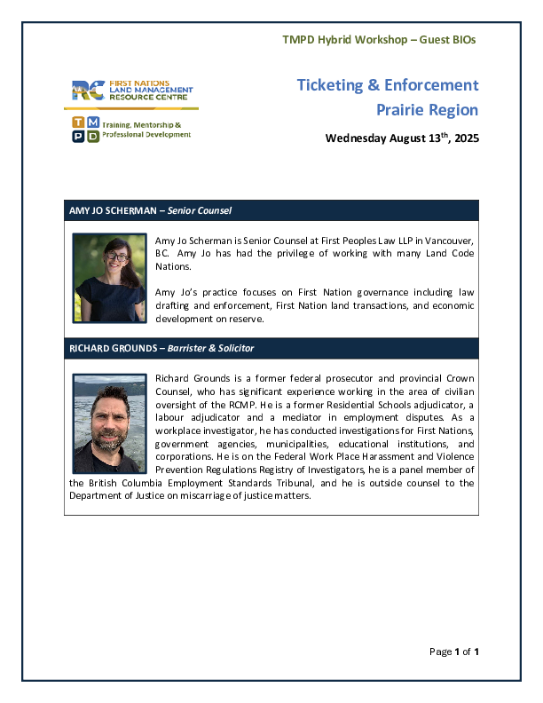 Guest Bios - Prairie