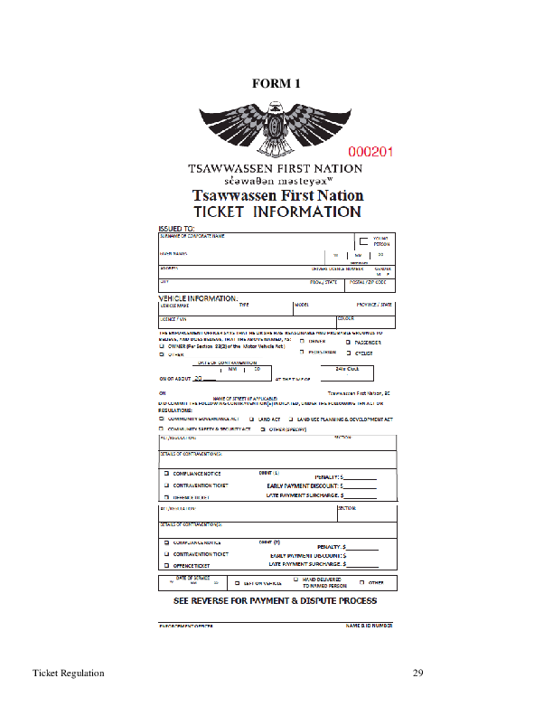 Tsawwassen FN Ticket