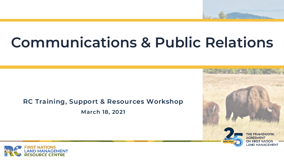 Presentation - Communications & Public Relations