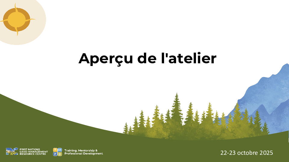 Apercu de l'atelier