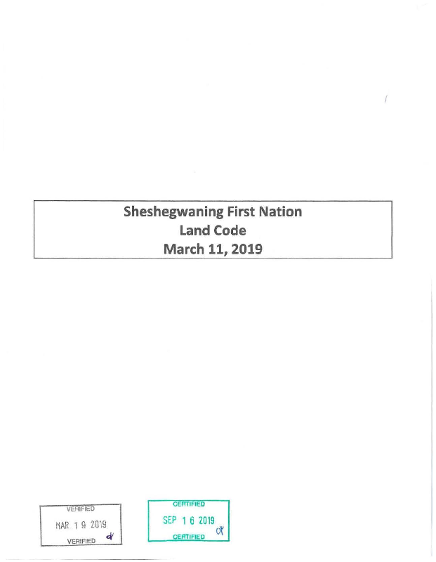 Sheshegwaning Certified Land Code.pdf
