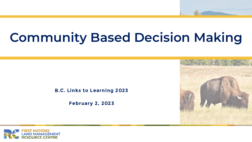 RC Community Based Decision Making Through Land Use Planning