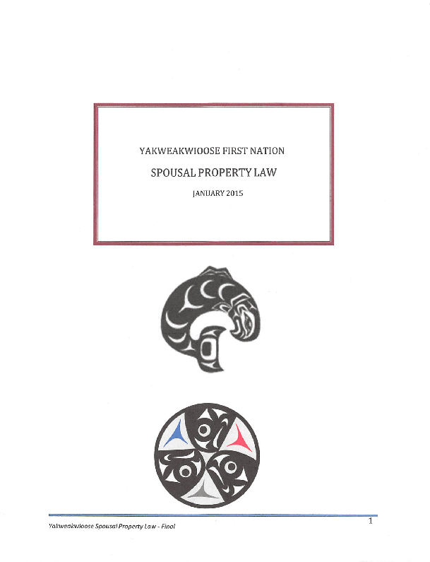 Yakweakwioose Spousal Property Law Jan 2015.pdf