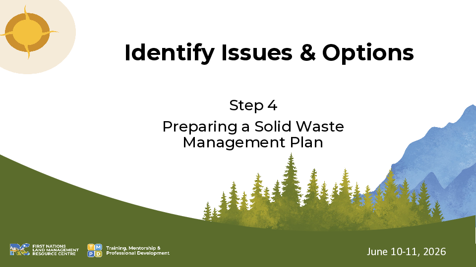 Presentation 8 Identify Issues and Options