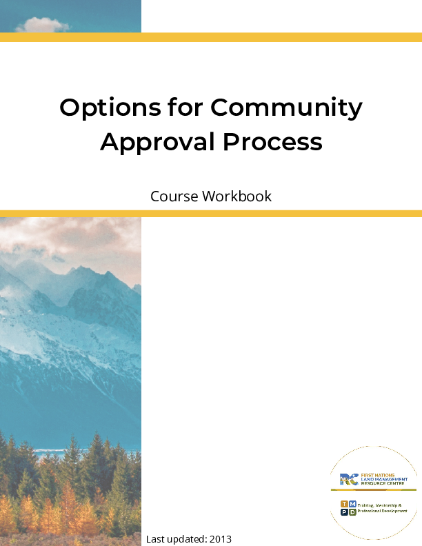 PDF - Options for Community Approval Process 