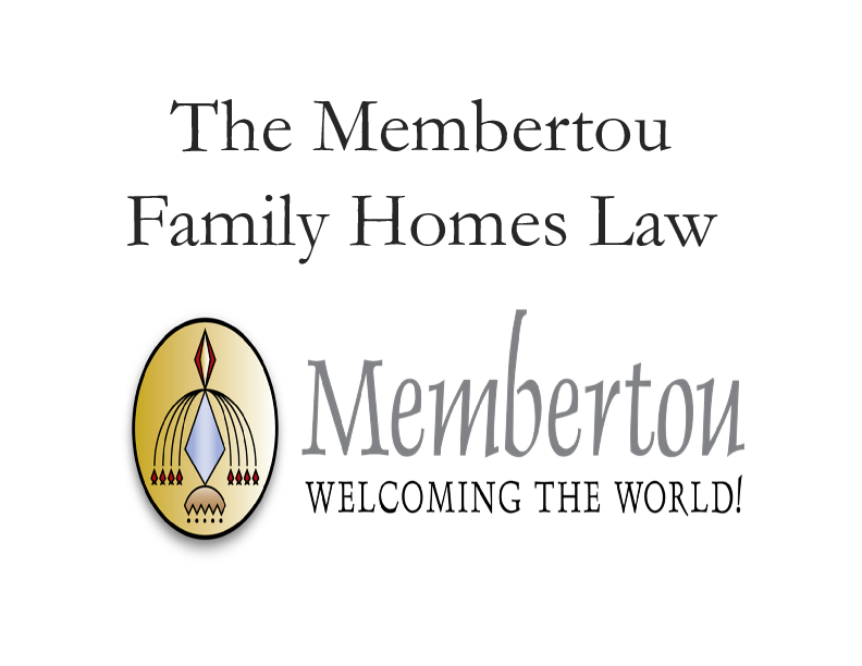 Membertou - Family Homes Law