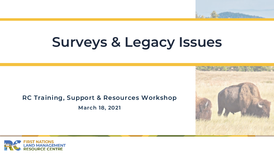 Presentation - Surveys & Legacy Issues