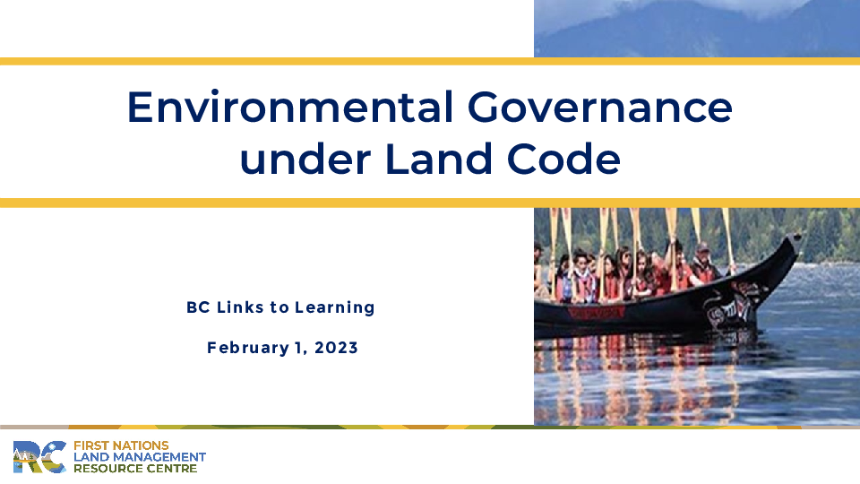 RC Environmental Governance Under Land Code