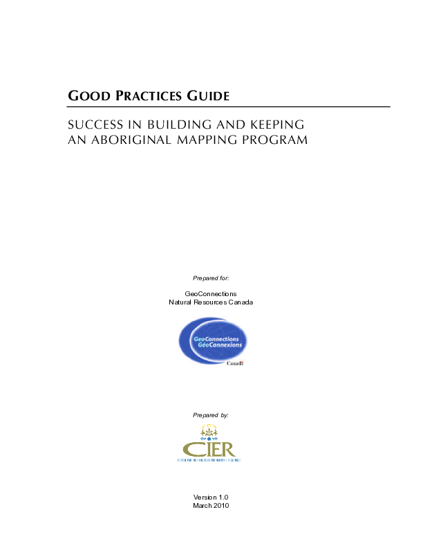 GIS Good Practices Guide-CIER