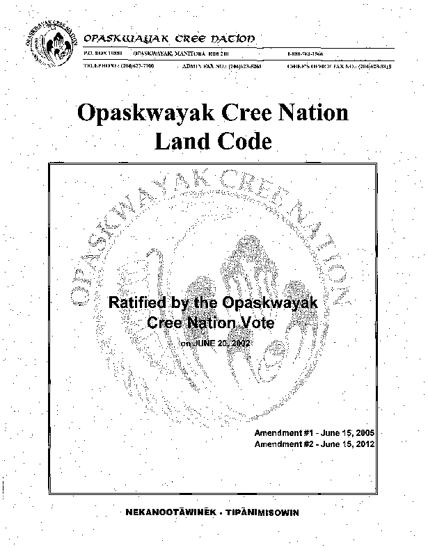 Opaskwayak Amended Land Code 2012.pdf