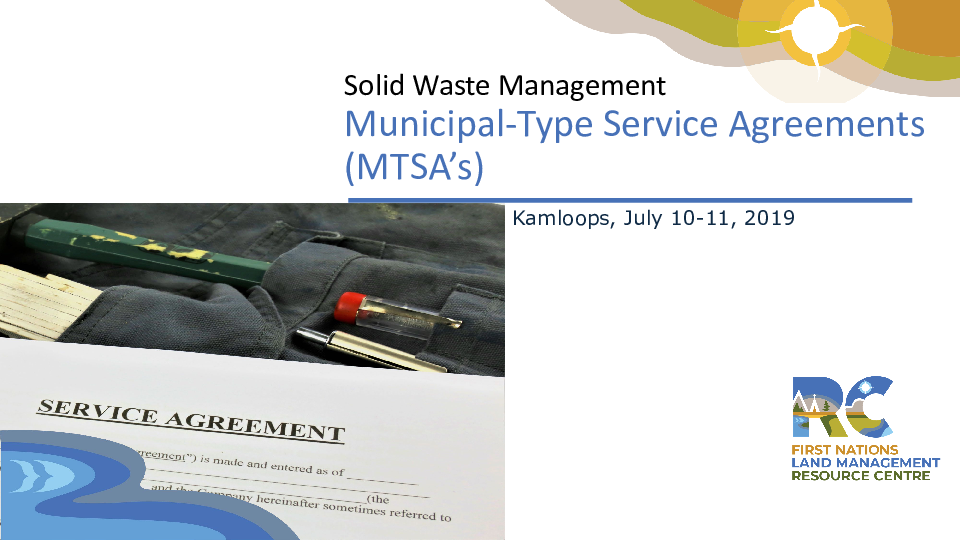 Presentation -SWM-Service-Agreements
