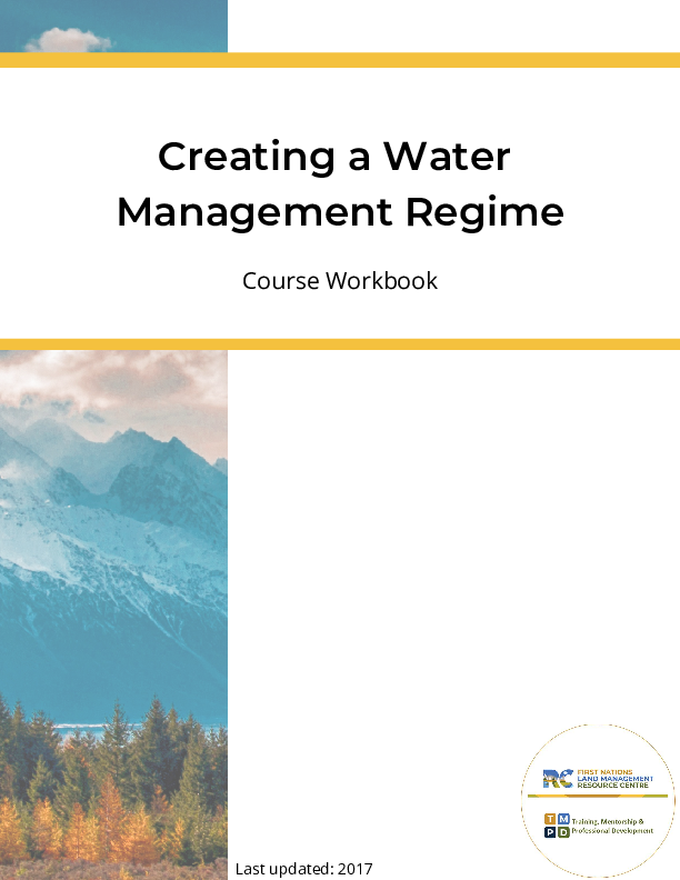 Creating a Water Management Regime