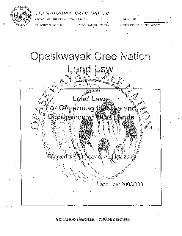 1551485858wpdm_Opaskwayak-Governing-Use-and-Occupancy-of-OCN-Lands-Law-2003-003-2.pdf