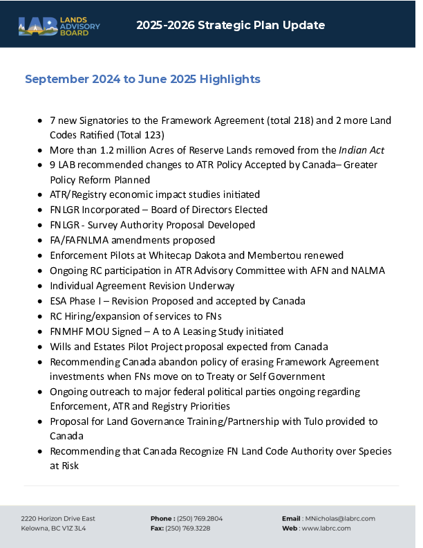 Strategic Business Plan Update June 2025