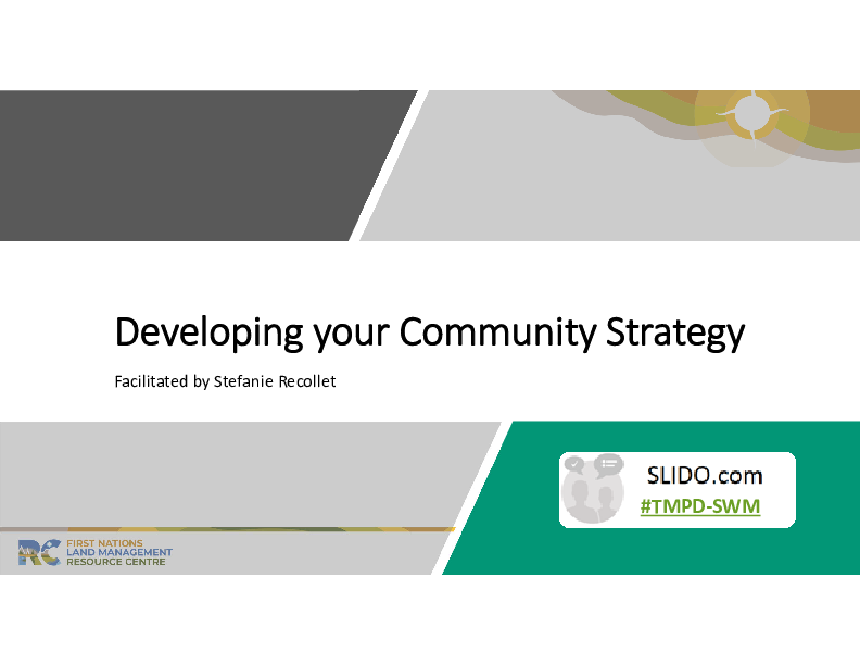 Presentation - SWM-Developing-Community-Strategy