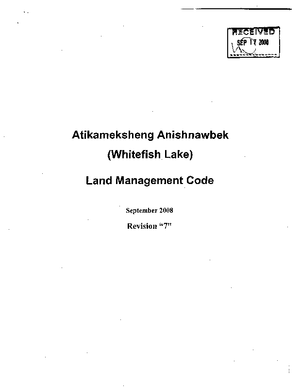 Atikameksheng Anishnawbek Certified Land Code.pdf