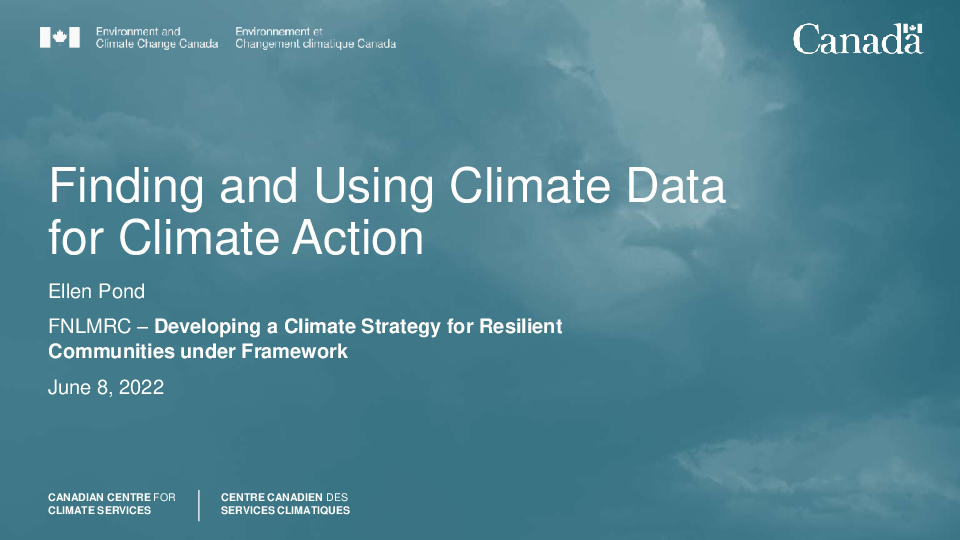 HANDOUT - Canadian Centre for Climate Services Presentation