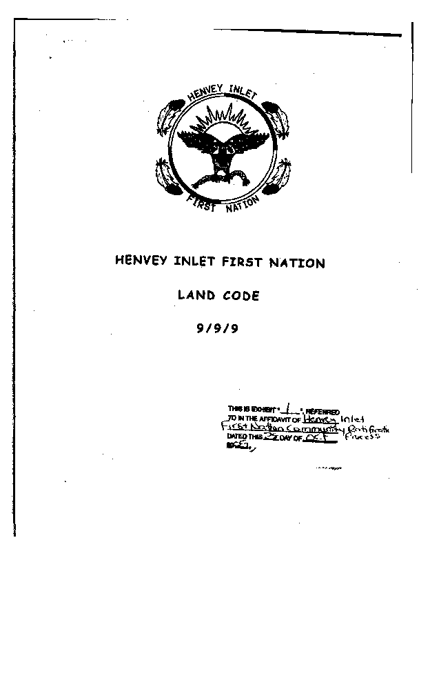 Henvey Inlet Original Certified Land Code.pdf