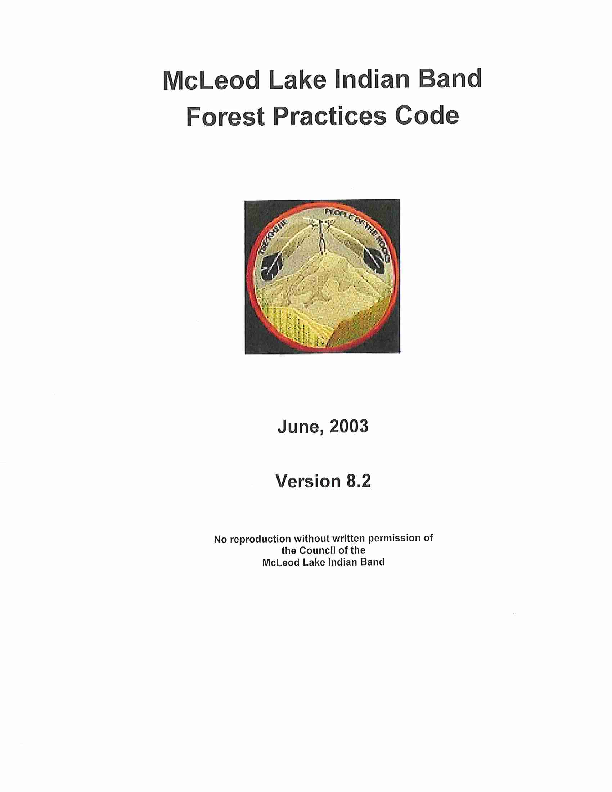 McLeod Lake Forest Practices Code