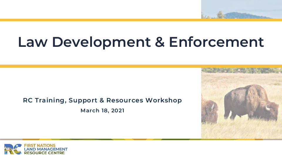 Presentation - Law Development & Enforcement