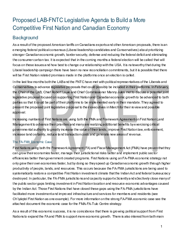 DRAFT FA-FMA Legislative Proposal