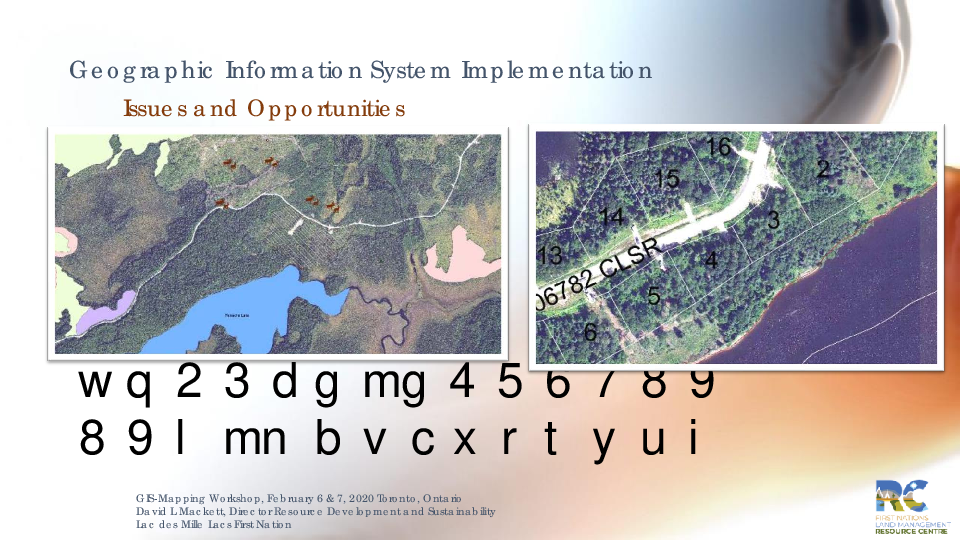 PRESENTATION - GIS Implementation - David Mackett