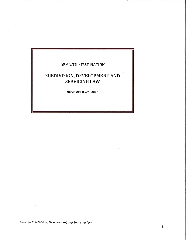 Semath Subdivision, Development and Servicing Law 2015.pdf