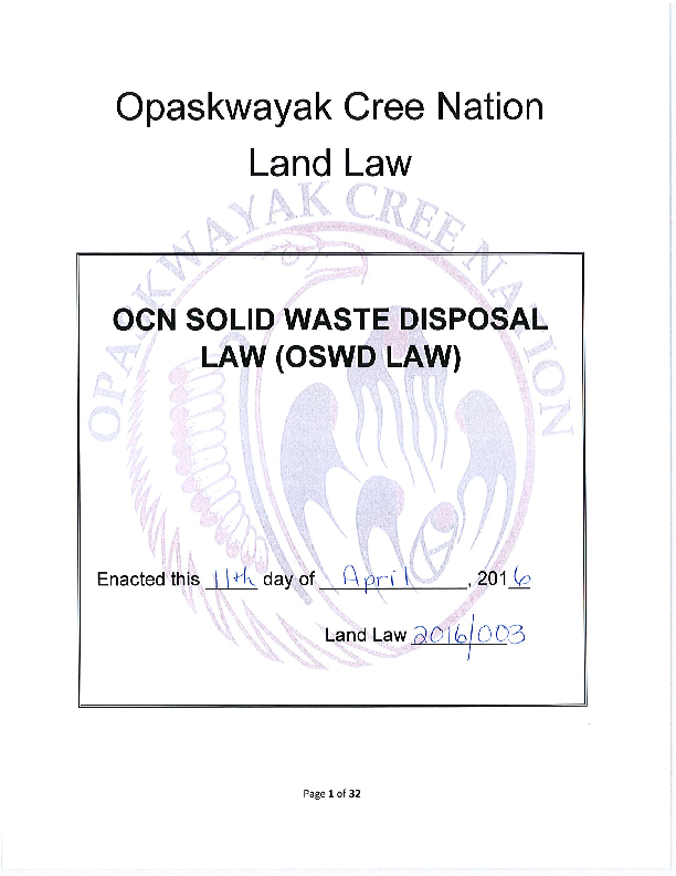 OCN_solid_waste_disposal_law__oswd_law_2013