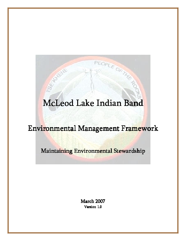 McLeod Lake EMF 2007