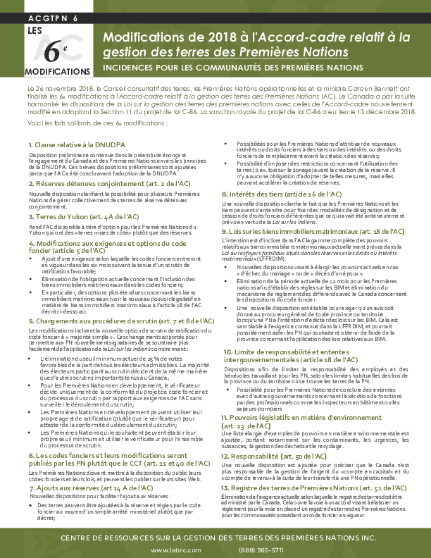 6th Amendment FA, Act and Summary (EN)