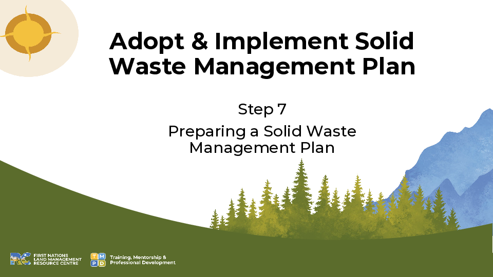 Step 7 Adopt and Implement SWM Plan
