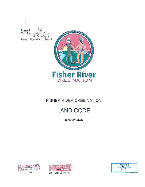Fisher River Certified Land Code.pdf