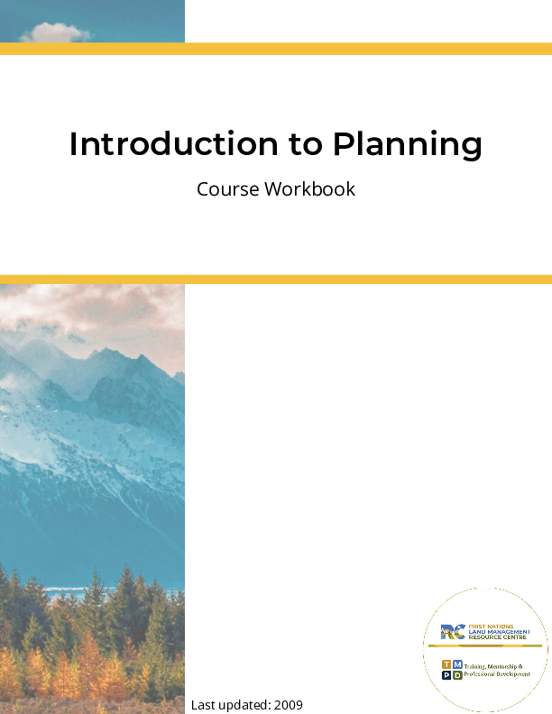 COURSE PDF - Introduction to Planning