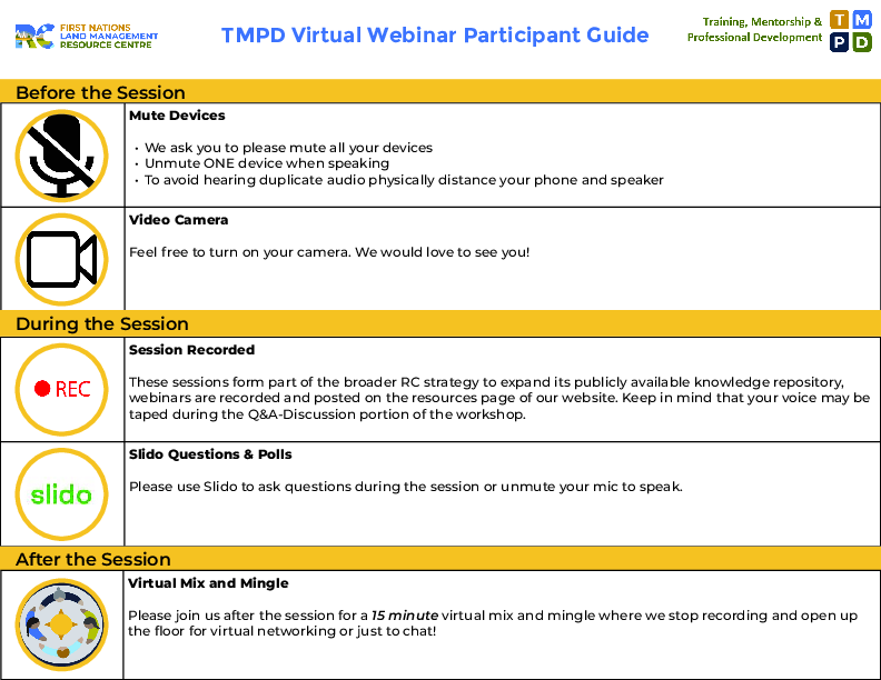 TMPD Virtual Webinar Participant Guide