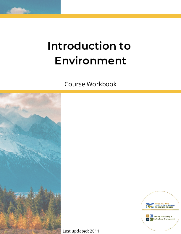 Introduction to Environment Course PDF
