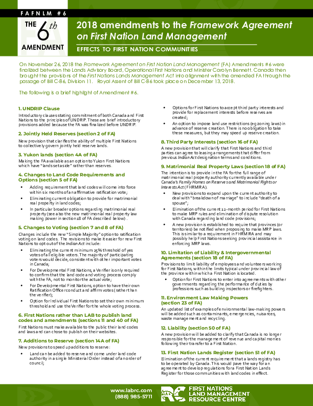 HANDOUT - 6th Amendment Summary - May 6 Final.pdf