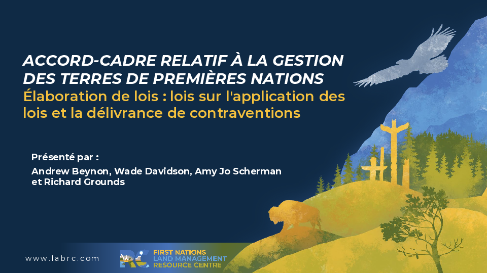Elaboration de lois sur lapplication des lois et la delivrance de contraventions
