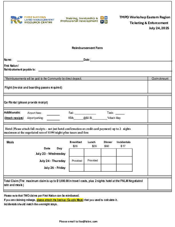 2025-TMPD_Reimbursement_Eastern Region